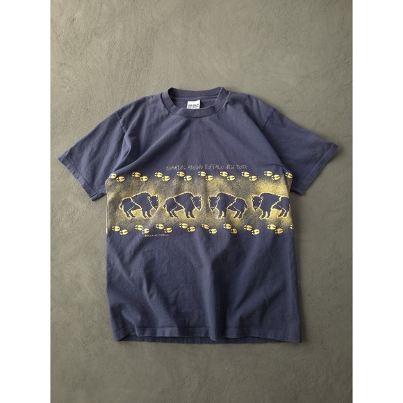 Gildan Other - Vintage 1990s Buffalo New York Roaming Around Blue Cotton‎ T-shirt Gildan L